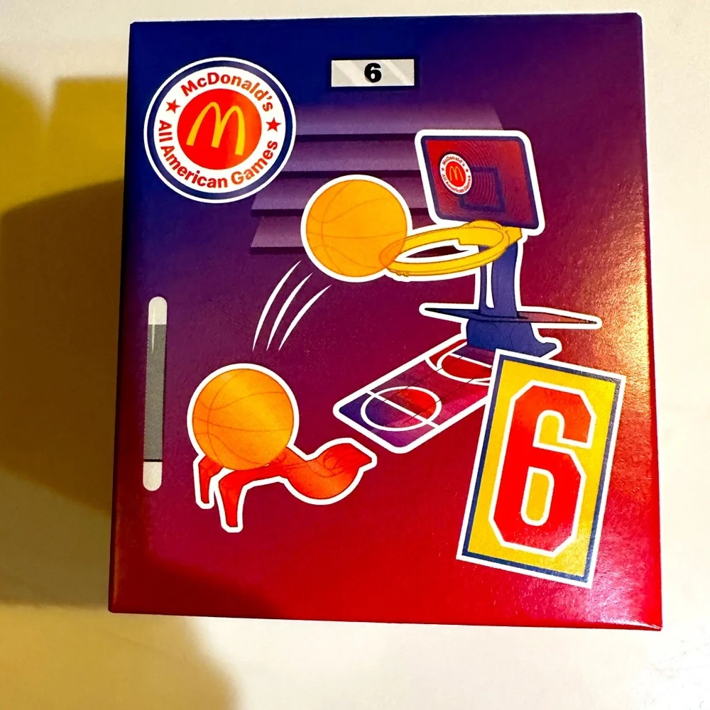 2025 MCDONALDS ALL AMERICAN GAMES #6 BASKETBALL STICKERS HAPPY MEAL TOY ORANGE